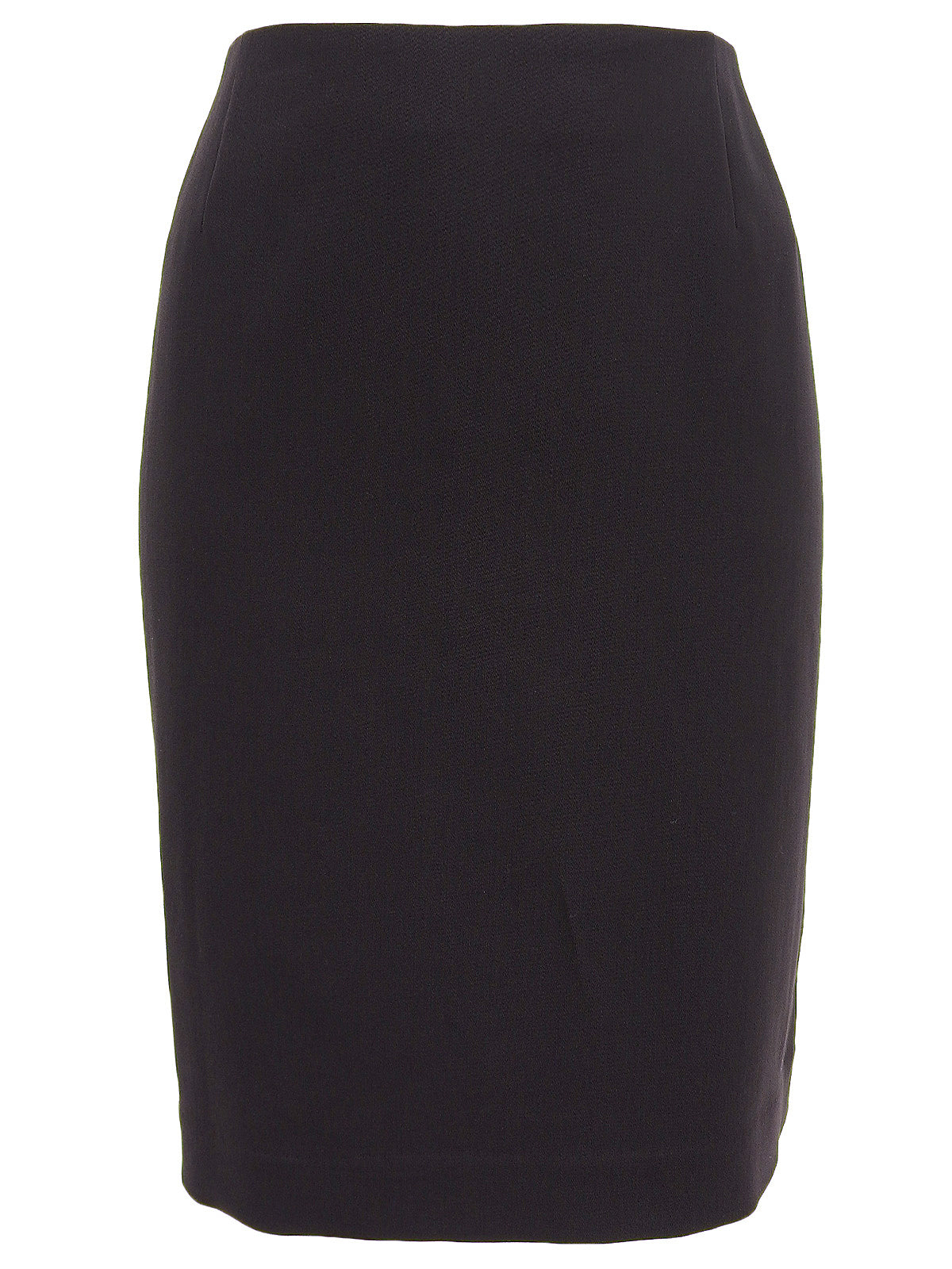 Wool tight skirt dark brown