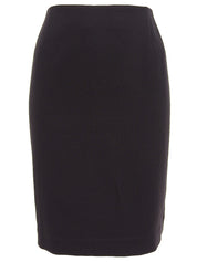 Wool tight skirt dark brown