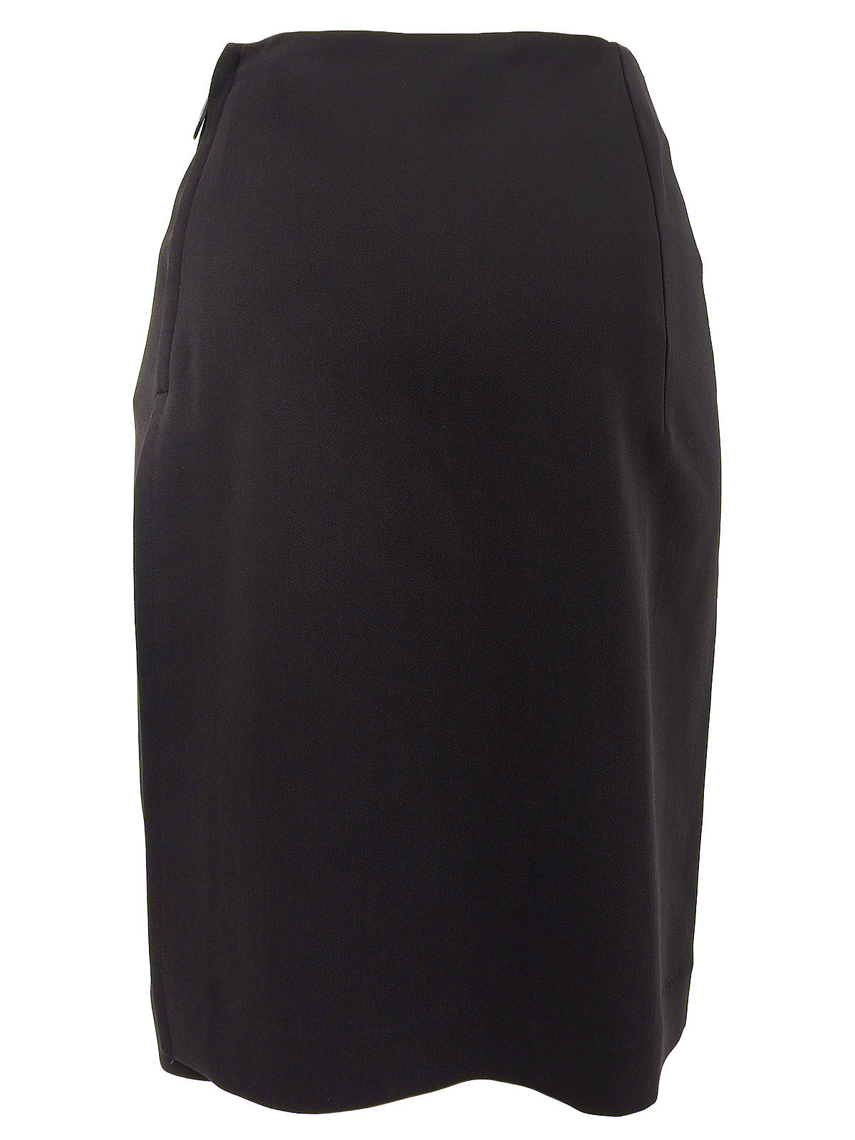 Wool tight skirt dark brown