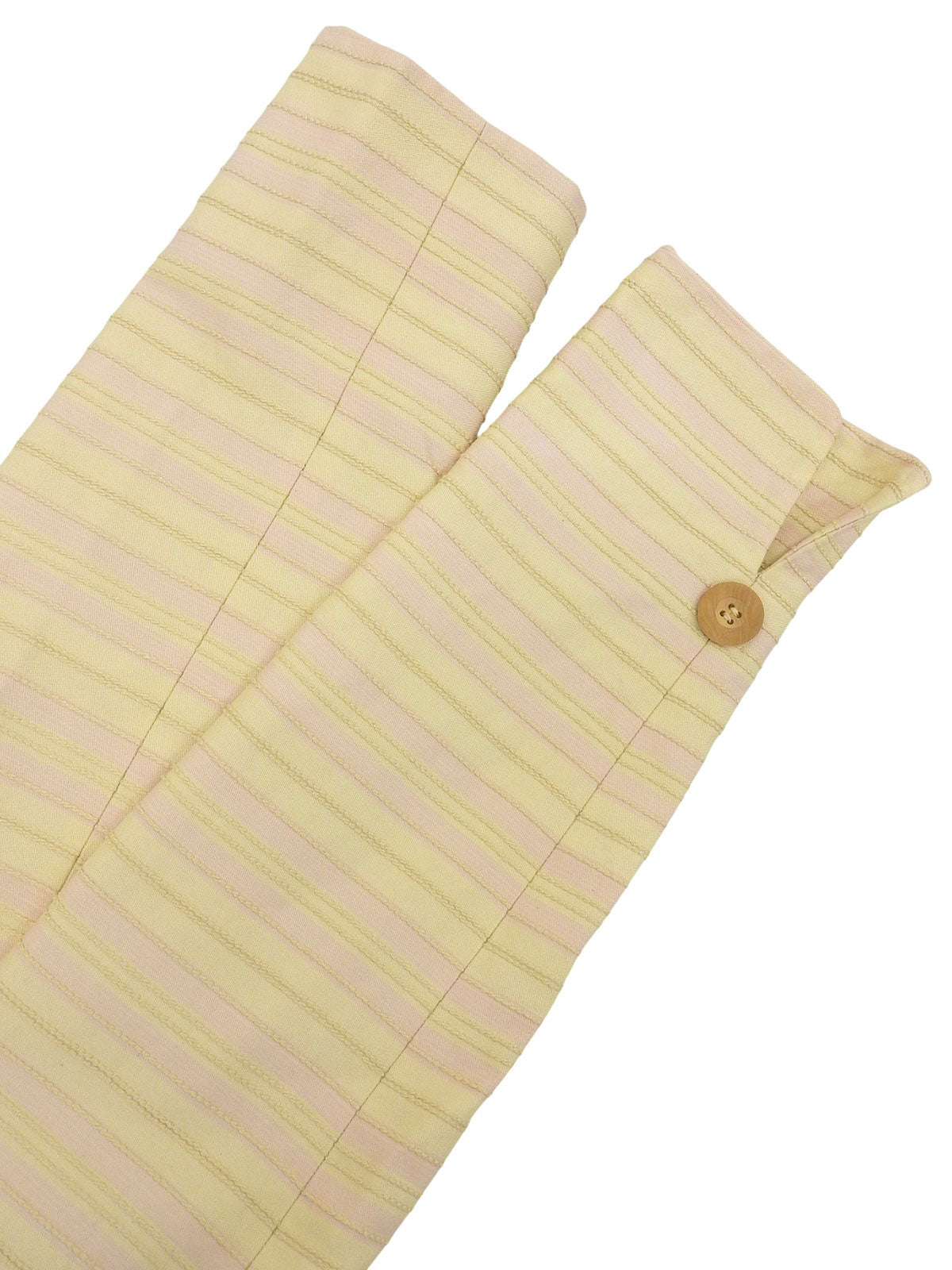 コットンボーダーパターンジャケット アイボリー/ピンク