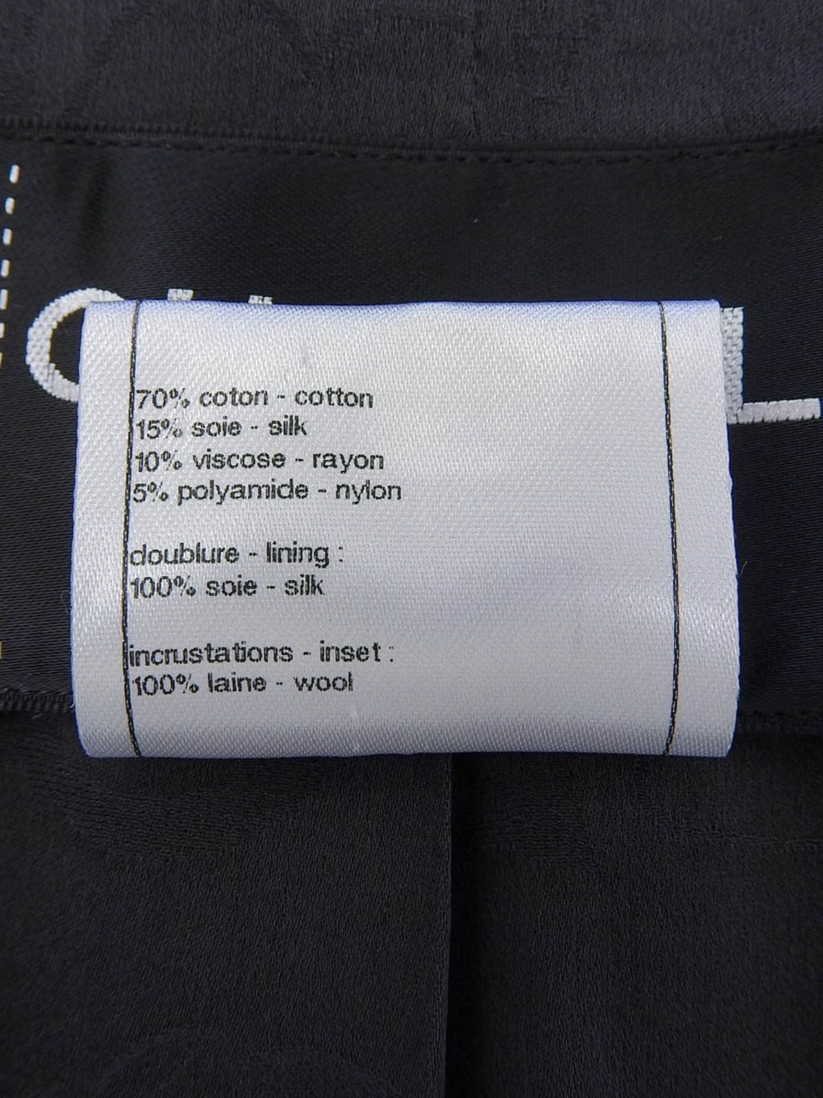 ツイードCCマークボタンジャケット　グレー/ブラック