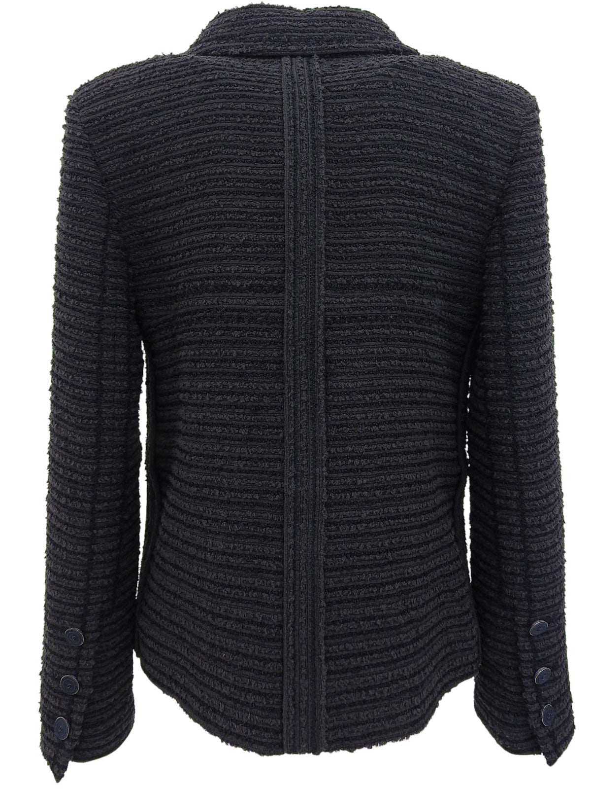 灰色/黑色斜纹布 CC 标志纽扣夹克