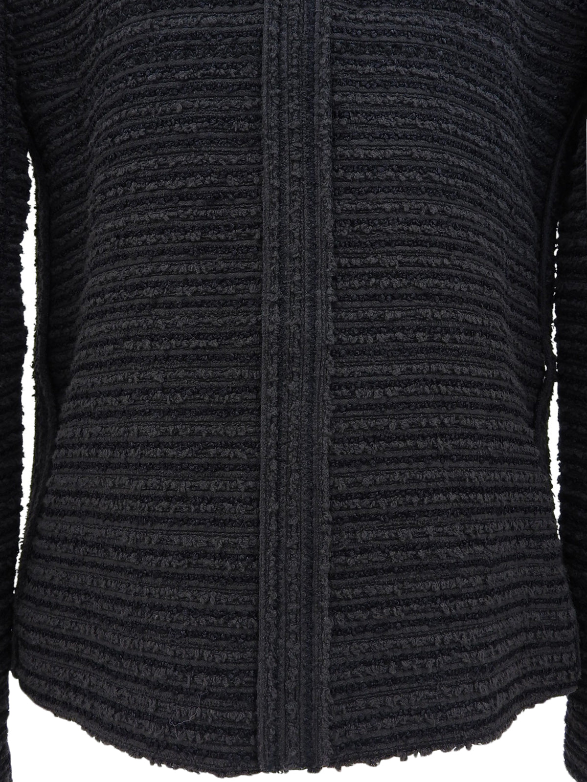 ツイードCCマークボタンジャケット　グレー/ブラック