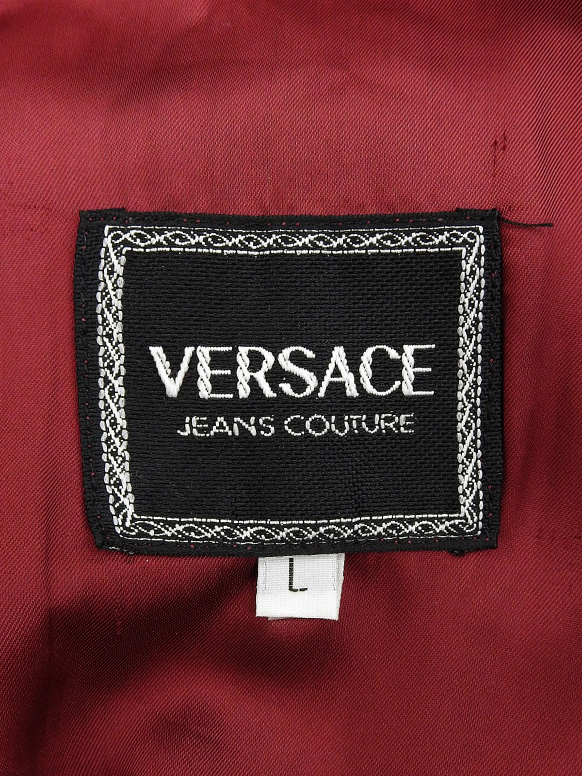 Corduroy Medusa Button Sleeveless Vest, Bordeaux