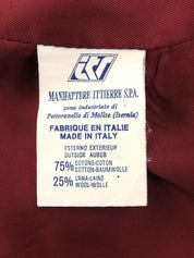 Corduroy Medusa Button Sleeveless Vest, Bordeaux