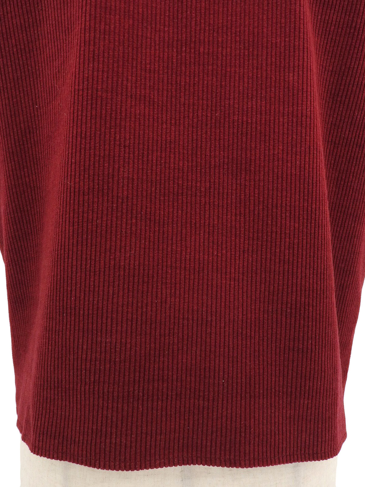 Corduroy Medusa Button Sleeveless Vest, Bordeaux