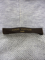 ショルダーデザインロゴエンボスジップアップパーカー　グレー