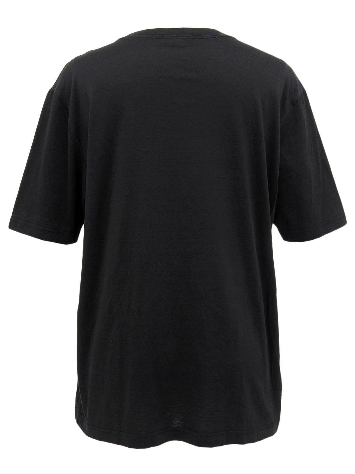 黑色刺绣徽章短袖上衣