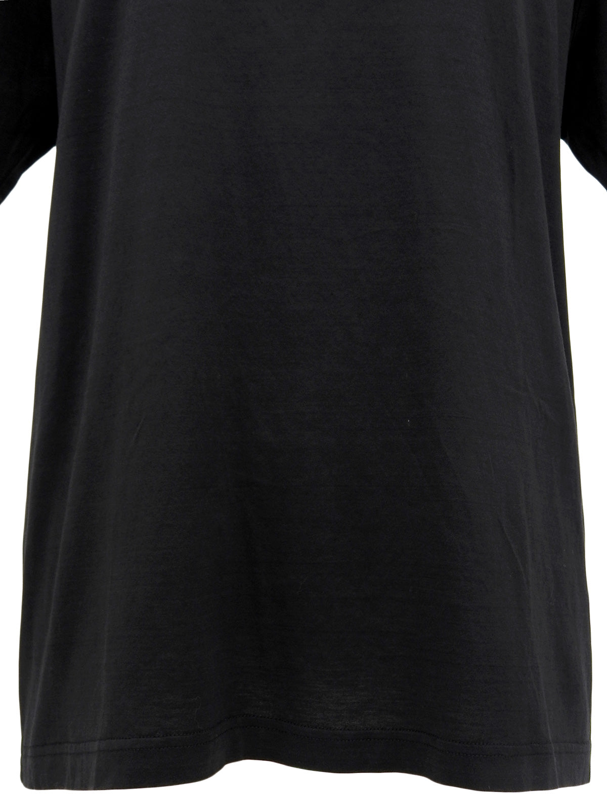 黑色刺绣徽章短袖上衣