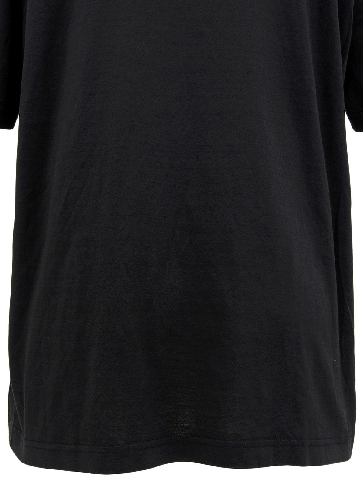 黑色刺绣徽章短袖上衣