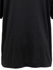 黑色刺绣徽章短袖上衣