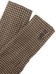 Houndstooth pattern jacket in brown/beige