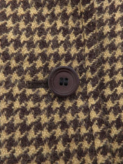 Houndstooth pattern jacket in brown/beige