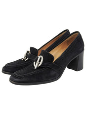 Suede Chaine d'Ancre Pumps in Black