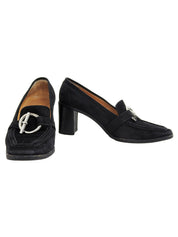 Suede Chaine d'Ancre Pumps in Black