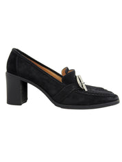 Suede Chaine d'Ancre Pumps in Black