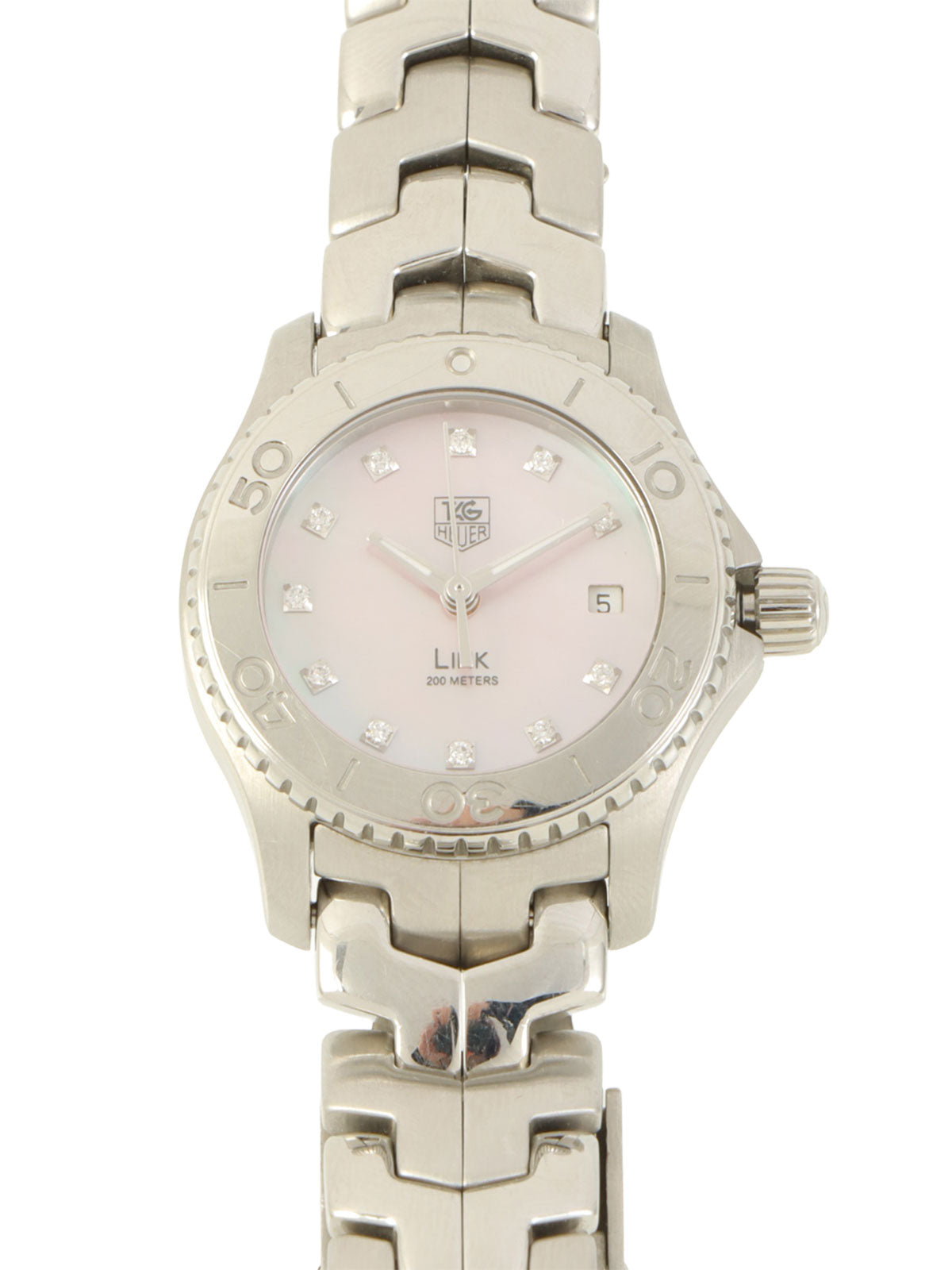 11Pダイヤモンドリンクウォッチ シルバー/ピンクシェル