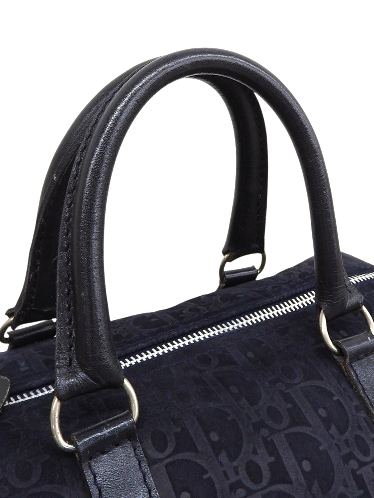 トロッターパターンミニボストンバッグ　ネイビー