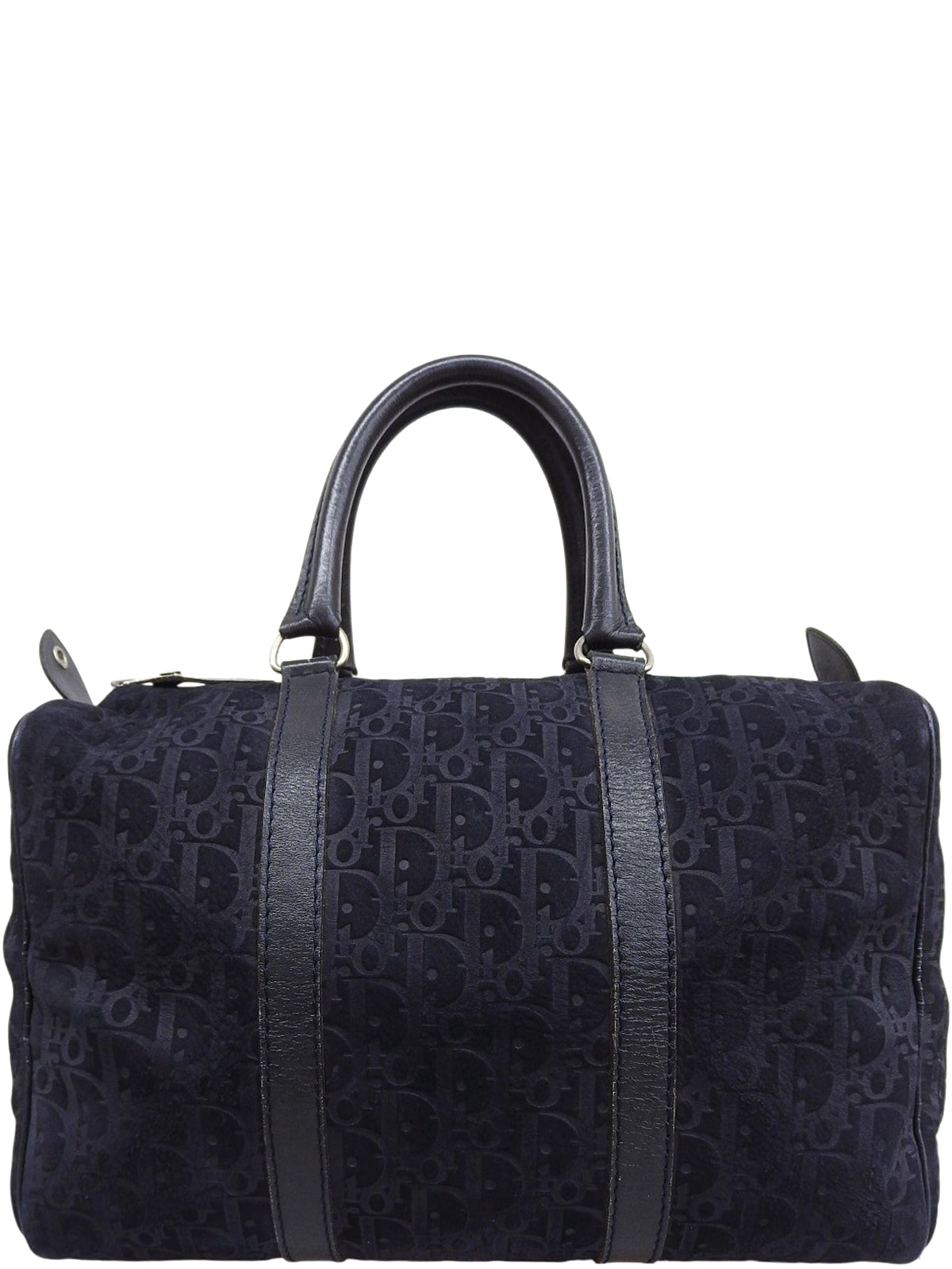 トロッターパターンミニボストンバッグ　ネイビー