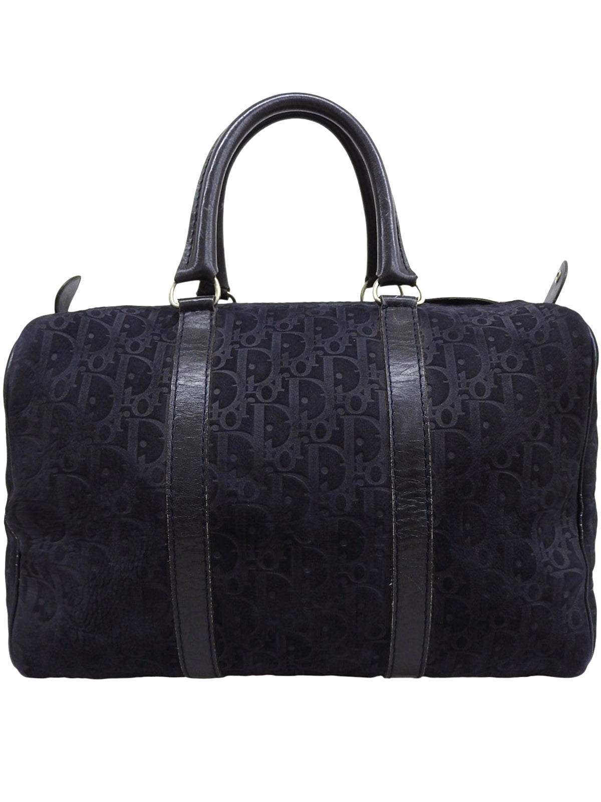 トロッターパターンミニボストンバッグ　ネイビー