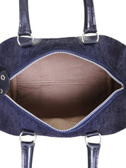 トロッターパターンミニボストンバッグ　ネイビー