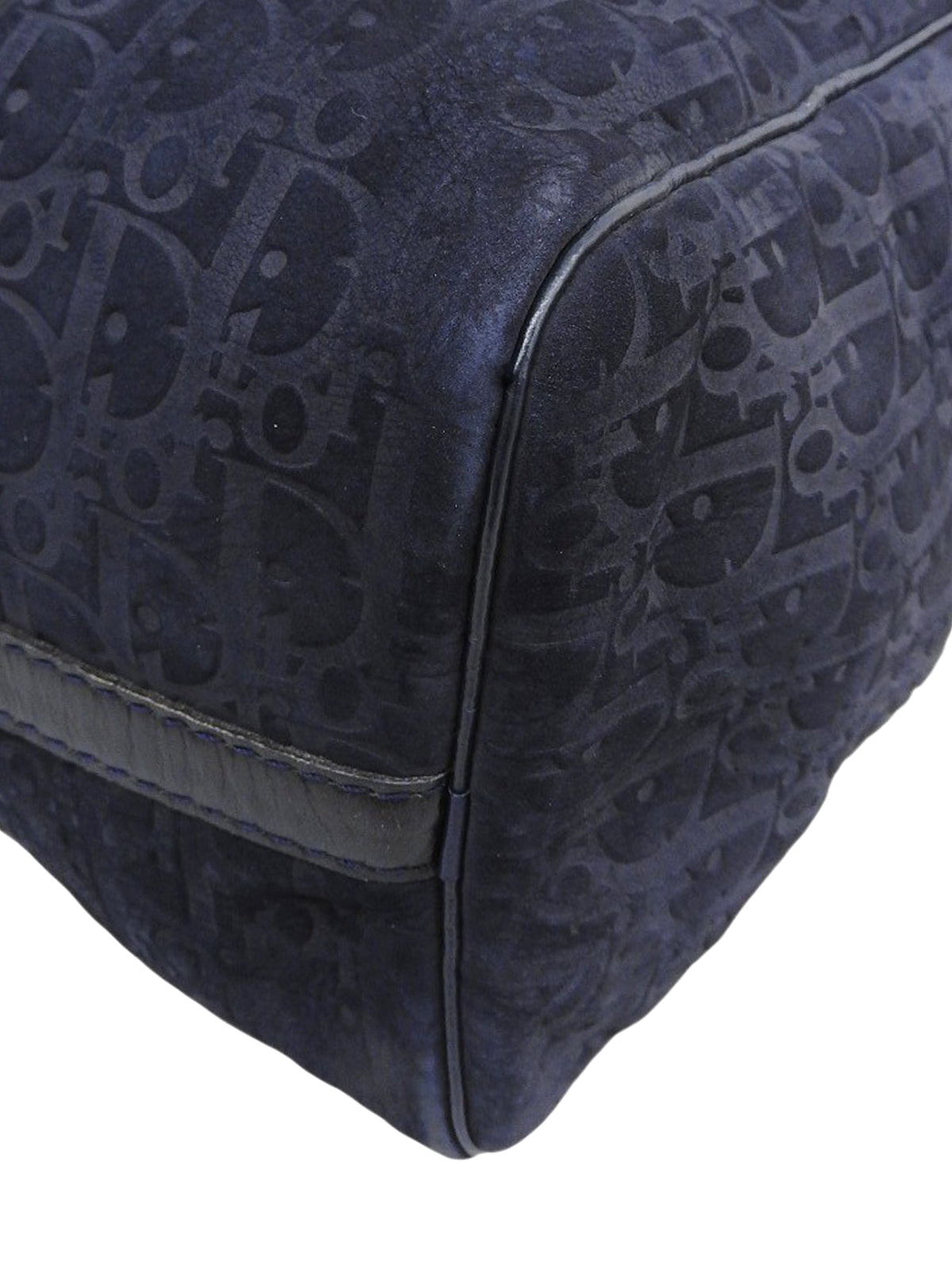 トロッターパターンミニボストンバッグ　ネイビー