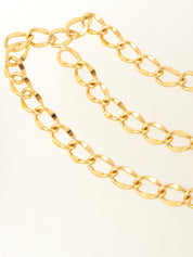 CC 标志硬币吊坠项链腰带金色