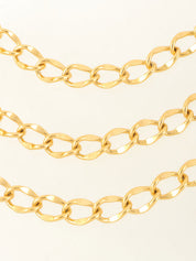 CC Mark Coin Charm Chain Belt Gold
