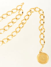 CC Mark Coin Charm Chain Belt Gold