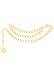 CCマークコインチャームチェーンベルト ゴールド