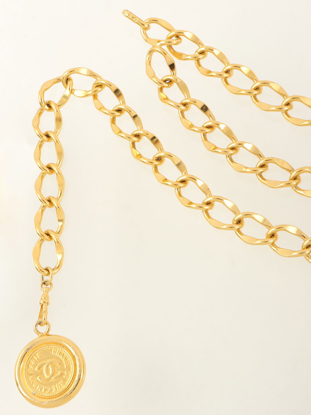 CC 标志硬币吊坠项链腰带金色
