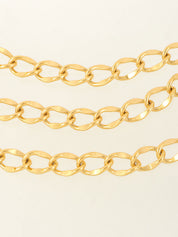 CC Mark Coin Charm Chain Belt Gold