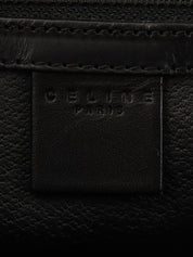 マカダムパターンロゴエンボスハンドバッグ ダークブラウン/ブラック