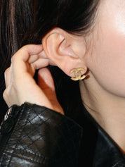 2007 年 Lame CC Mark 耳环 金色