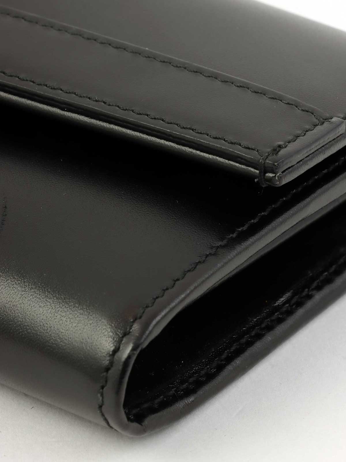 ロゴプレートロングウォレット　ブラック