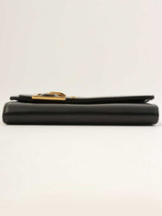 ロゴプレートロングウォレット　ブラック