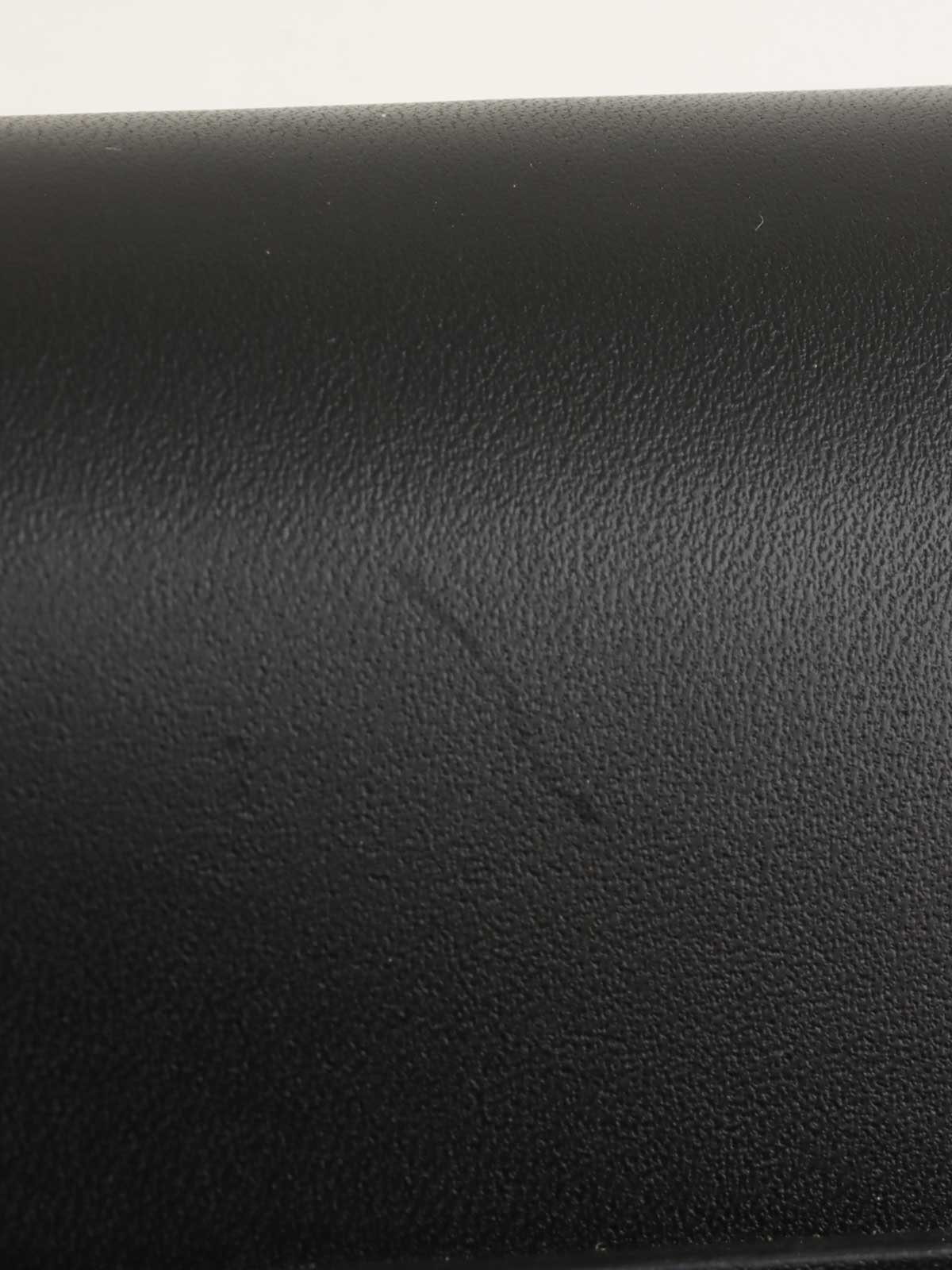 Logo Plate Long Wallet Black