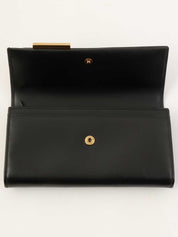 ロゴプレートロングウォレット　ブラック