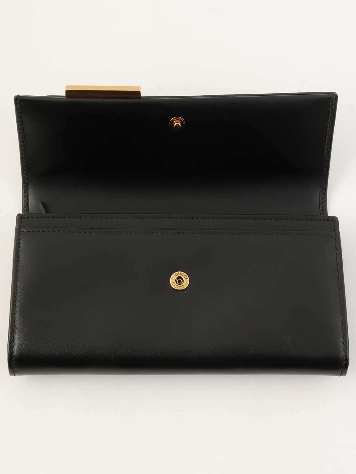 ロゴプレートロングウォレット ブラック