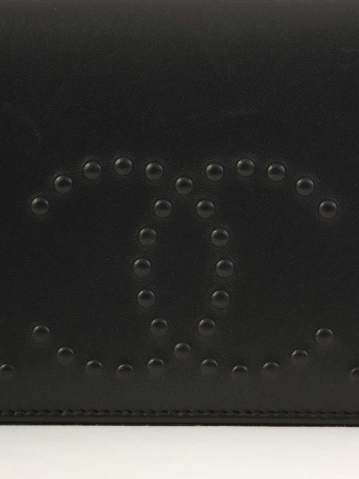 2014年頃製 ラムスキンCCマークデザインロングウォレット ブラック