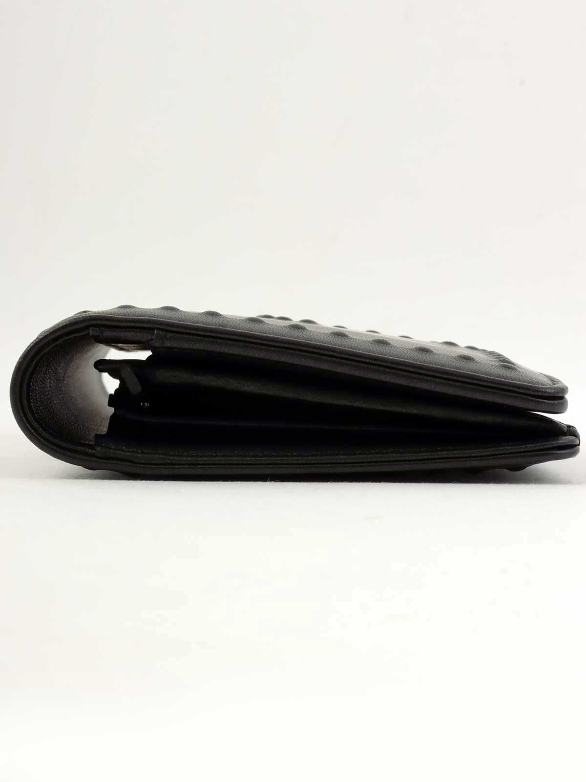 2014年頃製 ラムスキンCCマークデザインロングウォレット ブラック