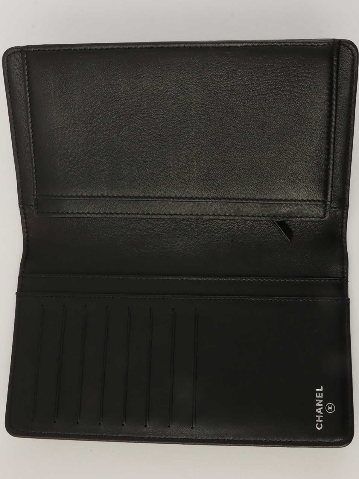 2014年頃製 ラムスキンCCマークデザインロングウォレット ブラック