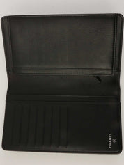 2014年頃製 ラムスキンCCマークデザインロングウォレット ブラック