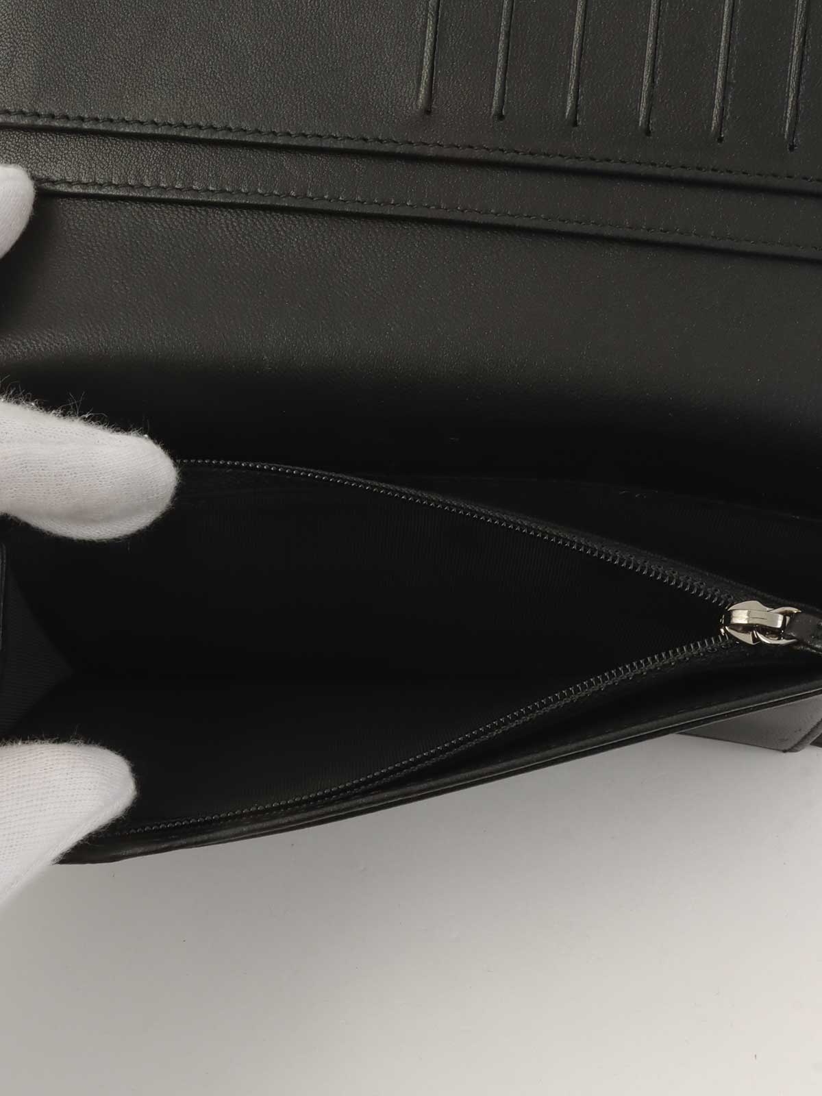 2014年頃製 ラムスキンCCマークデザインロングウォレット ブラック