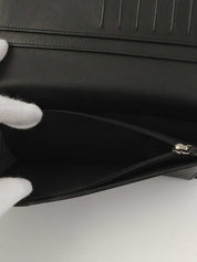 2014年頃製 ラムスキンCCマークデザインロングウォレット ブラック