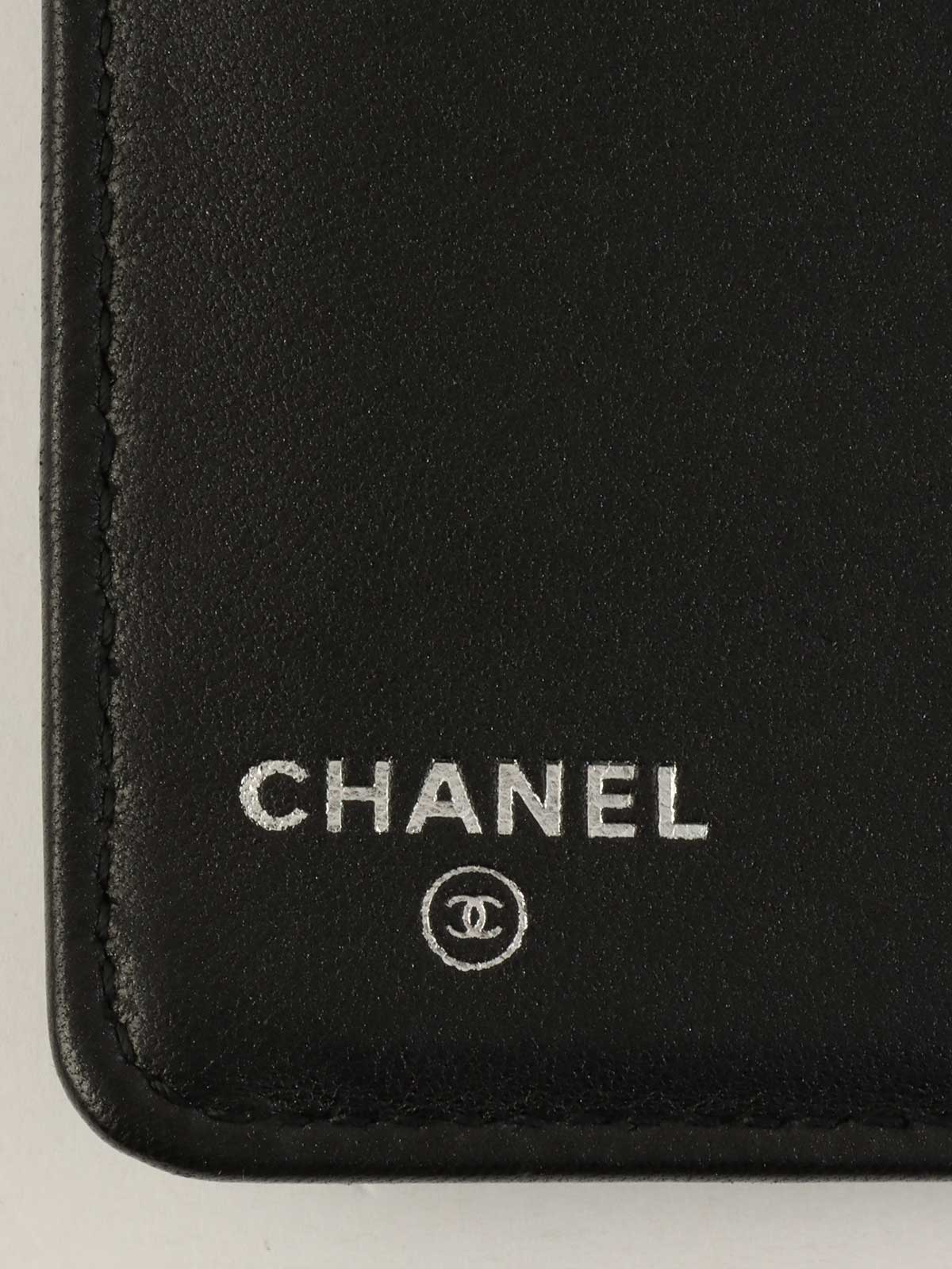 2014年頃製 ラムスキンCCマークデザインロングウォレット ブラック