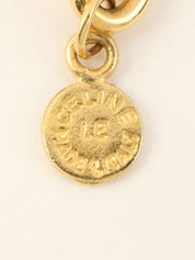 ラインストーンアルクドゥトリオンモチーフネックレス ゴールド