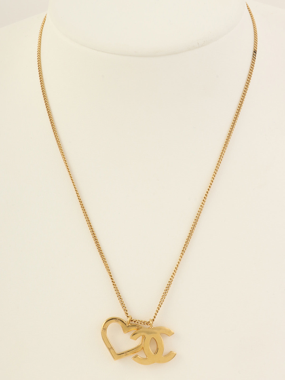 2004年製 ハートCCマークプレートネックレス ゴールド