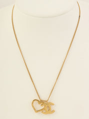 2004年製 ハートCCマークプレートネックレス ゴールド