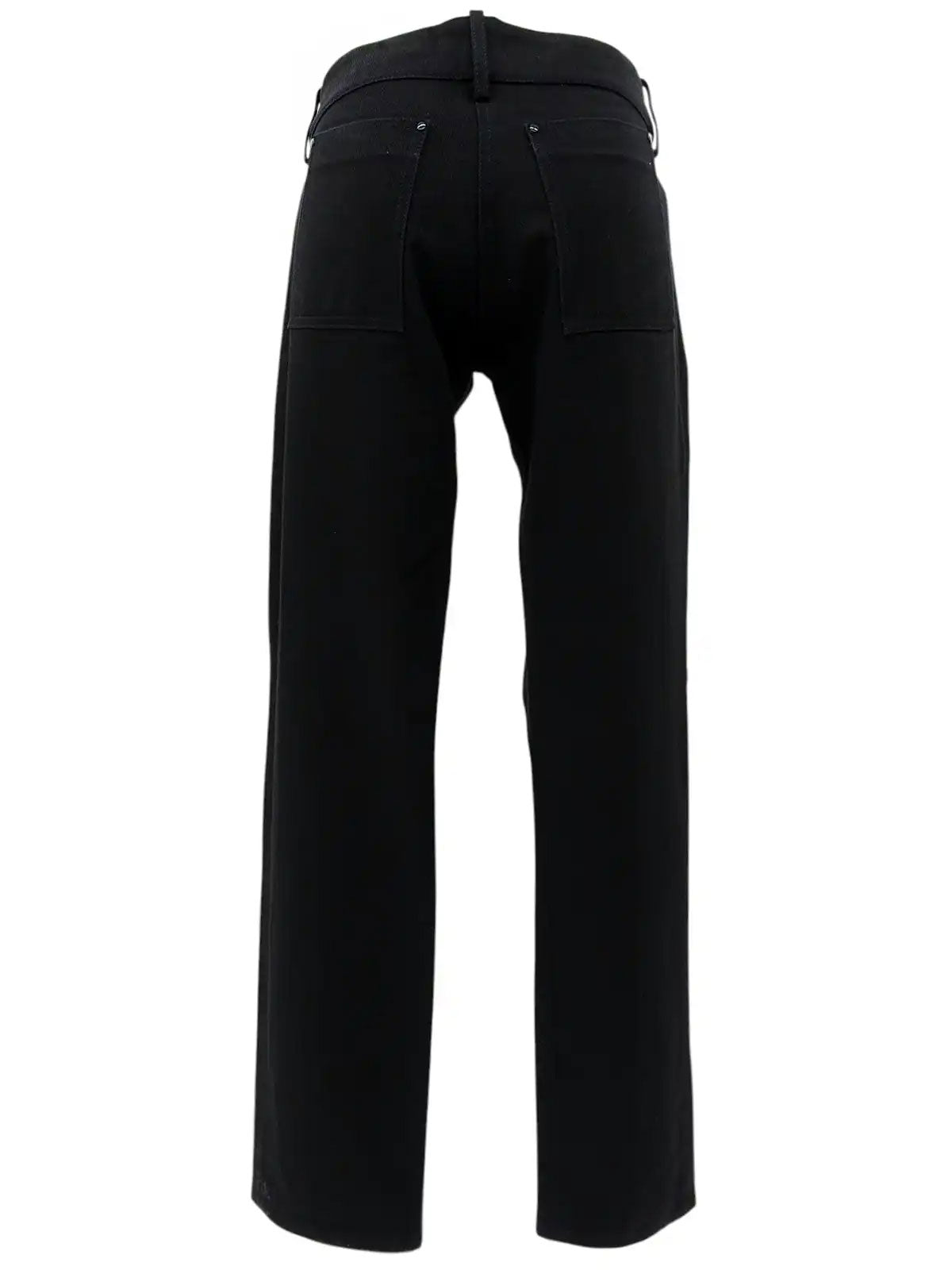 Low-rise pants in black